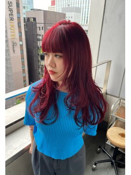 キイ ギンザ(k.e.y GINZA) レッドカラー×レイヤーカット