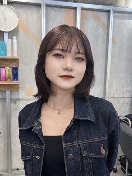 イオエ 梅田(ioe) ダブルカラー/大人ボブ/黒髪スタイル/髪質改善/縮毛矯正