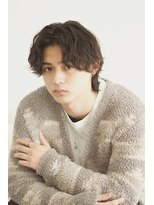 フリーラ 横浜(freera)&nbsp;メンズダークアッシュニュアンスパーマ韓国マッシュウルフカット