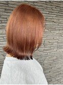 ぱっつんボブミディアムボブ切りっぱなしボブ岡山南中央町