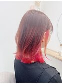 ピンクグラデーションのインナーカラー/SHEER春日部店
