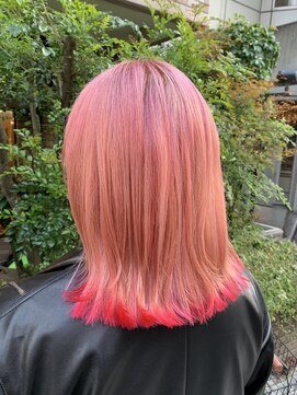 カムデンタウン(Camden Town) 桜ピンクと裾カラーのデザインカラー