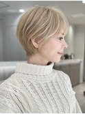前髪ありショートヘア　40代50代60代　［#渋谷駅］#36