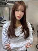 韓国ヘア似合わせレイヤーカット前髪顔周りカット大人美人