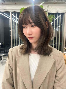 ノエ(noe) 黒髪カタログ/クラゲヘアー/オリーブグレー/栄r35