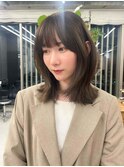黒髪カタログ/クラゲヘアー/オリーブグレー/栄r35