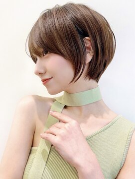 セイドット オモテサンドウ(Say. omotesando) Say.レイヤーショートひし形ショートオリーブグレーショートボブ