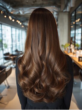 アース 天満橋店(HAIR & MAKE EARTH) ブリーチなしカラー◎艶髪ロング×チョコブラウン