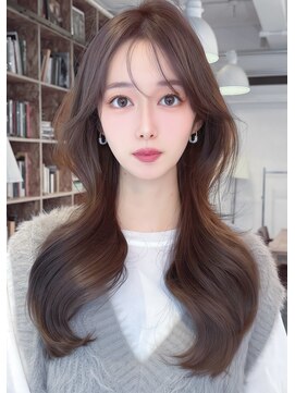 アグ ヘアー ブランカ キャポ大谷地店(Agu hair blanca) 《Agu hair》大人ダークグレージュロング×numberA.ヘアバター