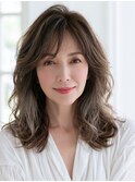 40代の白髪を活かすレイヤーカラー