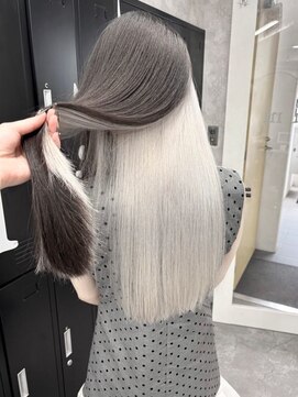 ノルン 表参道店(NORN) ミディアムレイヤーボブイメチェンピンクベージュ前髪