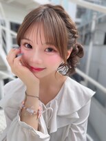 カシュカシュ 表参道(cache cache)&nbsp;わたるマジックラゲヘアアレンジ編み込みアレンジシースルー前髪