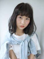 リッカ(RICCA)&nbsp;【RICCA】黒髪　甘バング&ゆるふわパーマ
