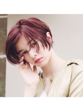 ヘア ヴィルゴ 吉祥寺(hair Virgo) 【Virgo吉祥寺】前下がりショートボブ × シアーヴァイオレット