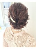 【lebe/賀来】ヘアアレンジ 結婚式パーティお呼ばれヘア