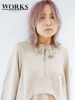 ワークス ヘアデザイン(WORKS HAIR DESIGN) 外国人風ペールピンクウルフヘアー