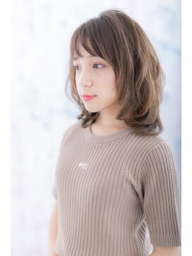 ヘアアンドビューティー ミック(Hair & Beauty miq) くせ毛風シースルー前髪シアカラーレイヤーボブディ