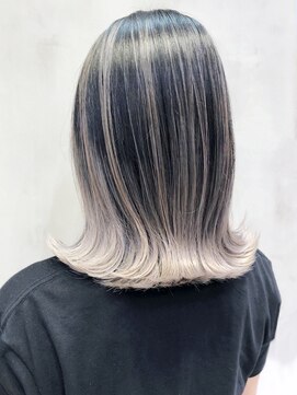 アルバム 銀座(ALBUM GINZA) ハイグラホワイトグレー_ハイライトカラー_ba305352