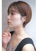 【Lalei】丸みショート×ベージュカラー 辻幸奈 表参道
