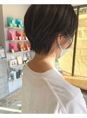 アッシュグレー × ショートボブ