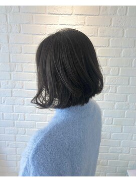 デイジー インデックスヘア 大島店(DAISY index hair) ミディアム ショコラベージュ ボブルフ カール ベビーバング