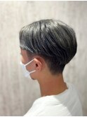 刈り上げマッシュ×グレージュカラー