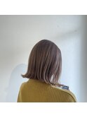 ベージュ×外ハネボブ◎30代40代50代