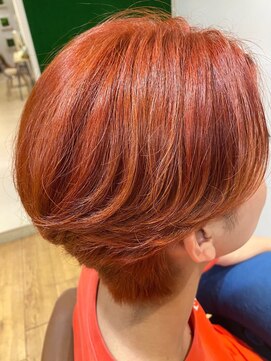 ニシオギ ヴォイス 西荻窪店(nishiogi voice) 似合わせカット×バイオレットオレンジ