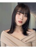 韓国顔周りレイヤーボブ