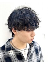 波巻きスパイラル/メンズマッシュウルフ/ツーブロック