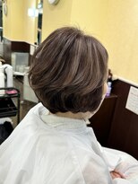 アントワープトーキョー(antwerp TOKYO)&nbsp;40代50代大人ひし形ショートボブ髪質改善根元パーマハイライト