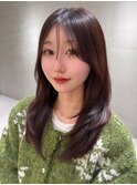 メルティカラーフェミニンロング似合わせカット髪質改善縮毛矯正