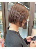 似合わせカット ボブヘア 縮毛矯正 ミニボブ 切りっぱなしボブ