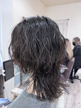 ラボヌールヘアーノーブル 新越谷店(La Bonheur hair noble) くらげウルフ/波巻きパーマ/極上髪質改善【美髪】【イメチェン】