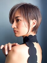 フラミューム 恵比寿(flammeum) 大人可愛い20代30代40代黒髪前下がりショートボブ丸 みショート
