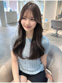 顔まわりカット/後れ毛/韓国ヘア/くびれヘア/レイヤーカット