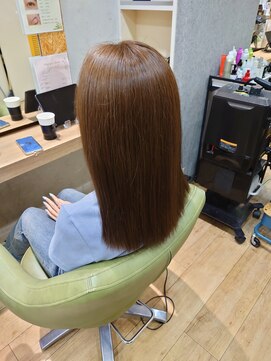 ブロッサム 東中野店 透明感ミルクティーグレージュ小顔レイヤーセミロング