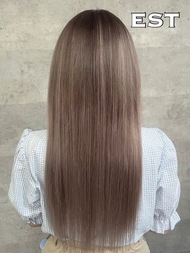エスト 大阪梅田(EST) レミー100%高級人毛/53cm☆シールエクステ60枚+ブリーチカラー