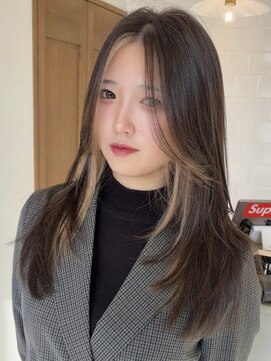 シェイト レイヤーカット 天神(ciate) レイヤー/ケアブリーチ/ミルクティーベージュ/ダブルカラー/天神