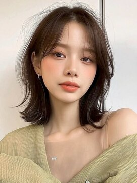 クイーン バイ ノイズ 西院(QUEEN by noism) ナチュラルボブレイヤートレンドカラー韓国風シースルーバング