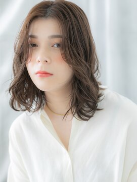 ドクターズサロン LAB 小山店 前髪パーマオリーブブラウン伸ばしかけロブt小山20代30代40代
