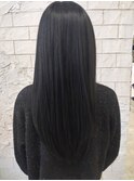 透明感ブルーブラックロング