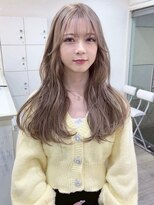 ネハス 栄(nehus.) ブリーチ/クラゲヘアー/小顔に見せるヘア/ココアベージュ