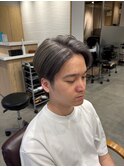 センターパートウルフ　グレージュ