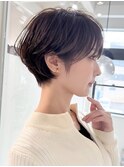 丸みショート/カーテンバング/顔周りカット/ダークブルー☆412