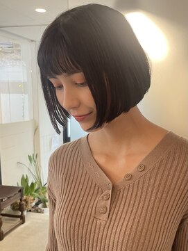トリコ アヴェダ ららテラス北綾瀬(tricot AVEDA) 丸みボブ/切りっぱなしボブ/ボブ/ショートボブ/北綾瀬
