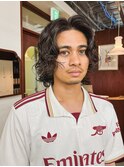 メンズボブ　ボブパーマ　外国人風パーマ　ニュアンスパーマ