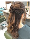 ナチュラルハーフアップ