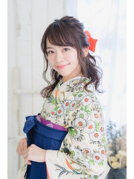 ヴァンクシー バイ ルナ(VANKCY by Luna) 着物ヘア ハーフアップ 袴 着付け 卒業式 大学 向ケ丘遊園 ラフ