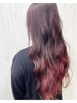 チームボス(Team BOSS)&nbsp;バレイヤージュグラデーションレッドカラー